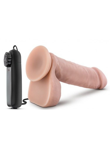 Телесный вибратор THE GOALIE 8INCH DILDO - 20,3 см.