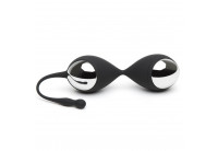 Черно-серебристые вагинальные шарики Inner Goddess Kegel Toner Balls