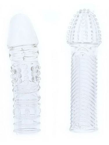 Комплект из 2 прозрачных насадок на пенис PENIS EXTENDER PACK