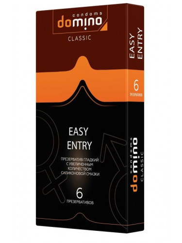 Презервативы с увеличенным количеством смазки DOMINO Classic Easy Entry - 6 шт.