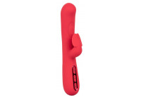 Розовый вибромассажер-кролик Throb Flutter - 21,5 см.