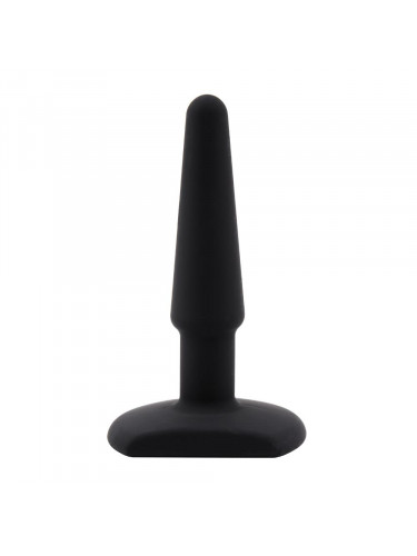 Черная анальная втулка Silicone Butt Plug 4 - 11 см.