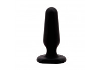 Черная анальная пробка S Silicone Plug - 7,3 см.