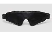 Черная плотная маска на глаза Bound to You Faux Leather Blindfold