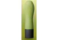 Салатовый рифленый мини-вибратор IROHA ZEN MATCHA - 12,7 см.