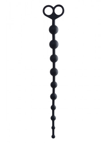 Черные анальные бусы Cephei - 33,5 см.