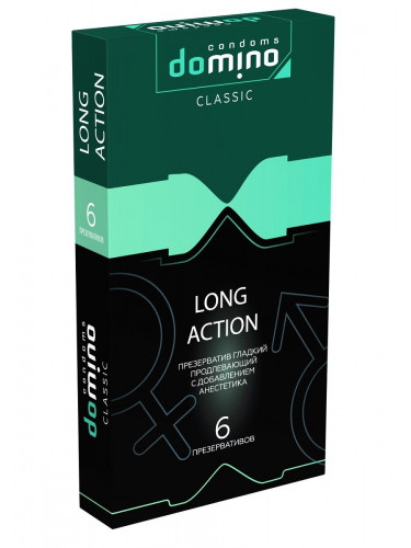Презервативы с пролонгирующим эффектом DOMINO Classic Long action - 6 шт.