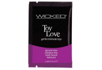 Лубрикант на водной основе для использования с игрушками WICKED Toy Love - 3 мл.