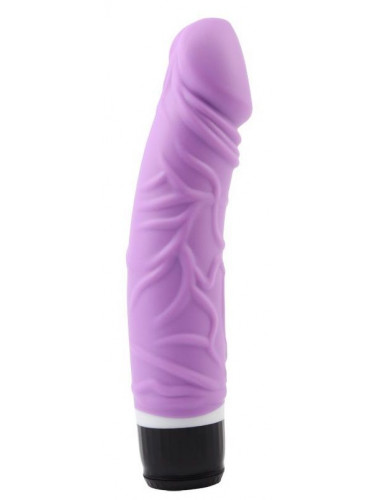 Фиолетовый вибратор-реалистик Thick Realistic Dildo - 19,5 см.