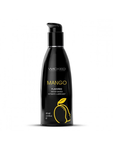 Лубрикант на водной основе с ароматом манго Wicked Aqua Mango - 60 мл.