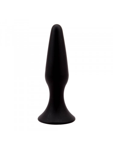 Черная анальная пробка L Silicone Plug - 12,8 см.