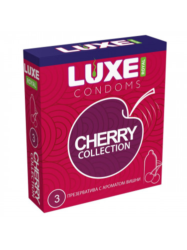 Презервативы с ароматом вишни LUXE Royal Cherry Collection - 3 шт.