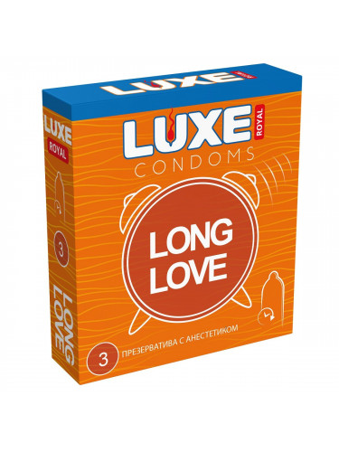 Презервативы с продлевающим эффектом LUXE Royal Long Love - 3 шт.