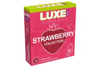 Презервативы с ароматом клубники LUXE Royal Strawberry Collection - 3 шт.