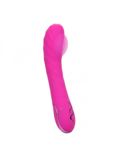 Розовый вибромассажер Insatiable G Inflatable G-Wand с функцией расширения - 21,5 см.