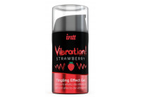 Жидкий интимный гель с эффектом вибрации Vibration! Strawberry - 15 мл.