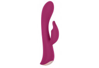 Бордовый вибромассажер-кролик 5 Silicone Bunny Love - 19,1 см.