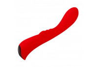 Красный вибромассажер 6 Silicone G-Spot Fun - 19,1 см.
