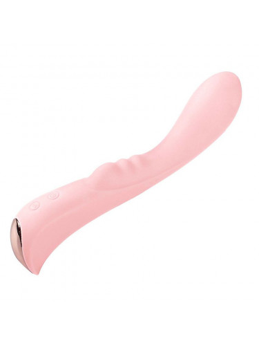 Нежно-розовый вибромассажер 6 Silicone G-Spot Fun - 19,1 см.