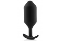 Черная анальная пробка для ношения B-vibe Snug Plug 6 - 17 см.