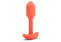 Оранжевая вибропробка для ношения B-vibe Snug Plug 1 - 10 см.