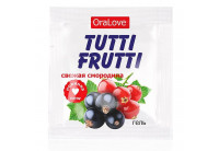 Гель-смазка Tutti-frutti со вкусом смородины - 4 гр.