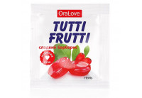 Гель-смазка Tutti-frutti со вкусом барбариса - 4 гр.