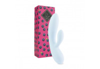 Нежно-голубой вибратор-кролик Lea Rabbit Vibrator - 20,2 см.
