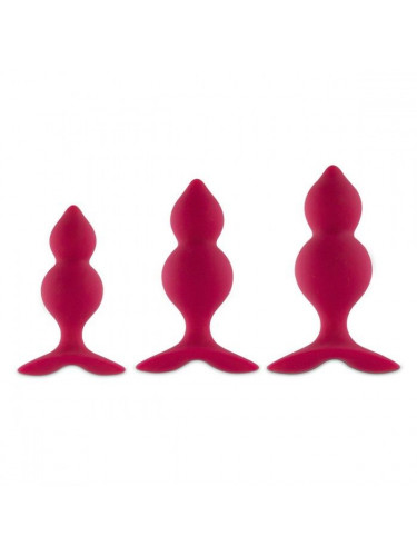 Набор из трех розовых анальный пробок Bibi Twin Butt Plug Set