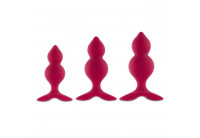 Набор из трех розовых анальный пробок Bibi Twin Butt Plug Set
