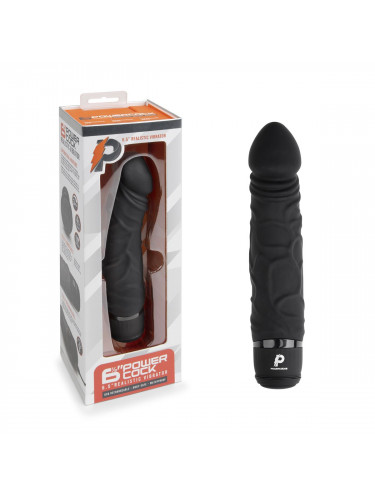 Черный вибратор-реалистик 6.5 Girthy Realistic Vibrator - 19 см.