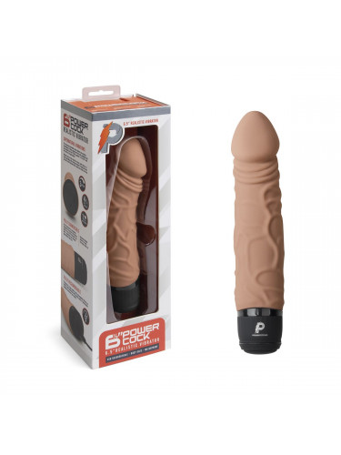 Кофейный вибратор-реалистик 6.5 Girthy Realistic Vibrator - 19 см.