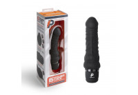 Черный вибратор-реалистик 6 Realistic Vibrator - 17 см.