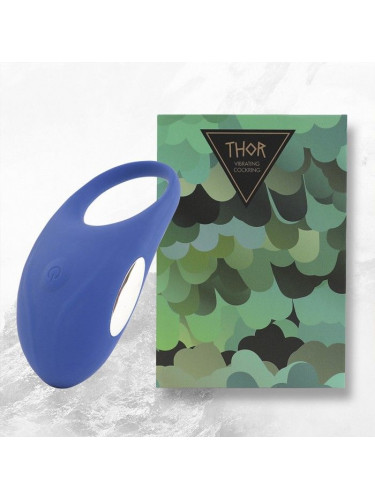 Синее кольцо с вибрацией Thor Cockring