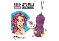 Фиолетовые вагинальные шарики с вращением бусин Remote Controlled Motion Love Balls Foxy