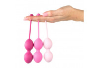 Набор из 3 розовых вагинальных шариков FemmeFit Advanced Pelvic Muscle Training Set