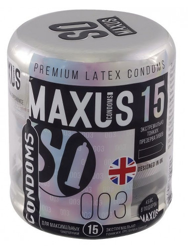 Экстремально тонкие презервативы MAXUS Extreme Thin - 15 шт.