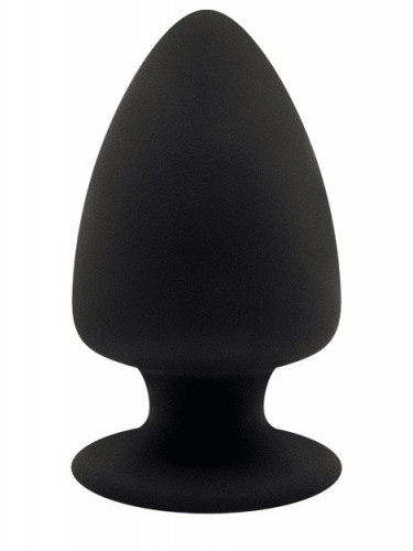 Черная анальная втулка Premium Silicone Plug XS - 8 см.