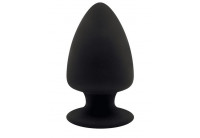 Черная анальная втулка Premium Silicone Plug XS - 8 см.