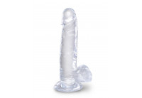 Прозрачный фаллоимитатор 7 Cock with Balls - 20,3 см.