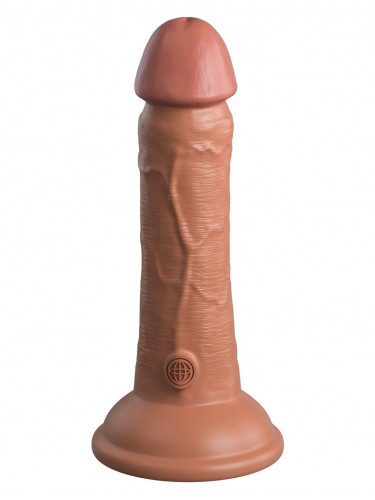Кофейный фаллоимитатор 6 Silicone Dual Density Cock - 17 см.
