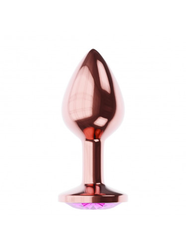 Пробка цвета розового золота с лиловым кристаллом Diamond Quartz Shine L - 8,3 см.