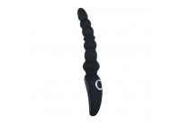 Черная анальная виброелочка Magic Stick - 22,6 см.