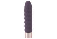 Фиолетовый мини-вибратор Elegant Diamond Vibe - 15 см.