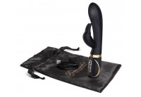 Черный вибратор-кролик с эффектом нагрева Warming Rabbit Vibrator