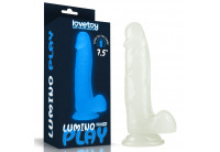 Прозрачный, светящийся в темноте фаллоимитатор Lumino Play Dildo - 19 см.