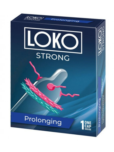 Стимулирующая насадка на пенис LOKO STRONG с продлевающим эффектом