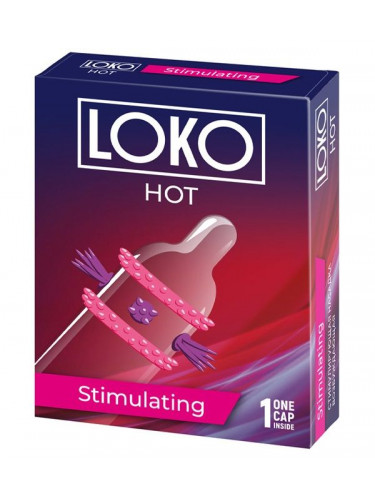Стимулирующая насадка на пенис LOKO HOT с возбуждающим эффектом