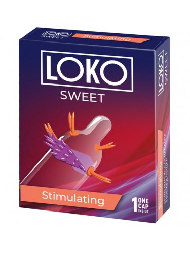 Стимулирующая насадка на пенис LOKO SWEET с возбуждающим эффектом