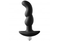 Черная вибропробка для простаты FantASStic Vibrating Prostate Plug - 14,5 см.
